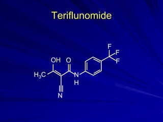 Teriflunomide
O
N
H
N
F
F
F
OH
H3C
 