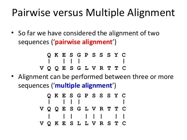 Multiple alignment