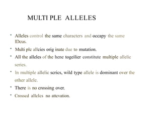 Multiple Alleles: Inheritance Pattern Involving More Than Two Gene ...