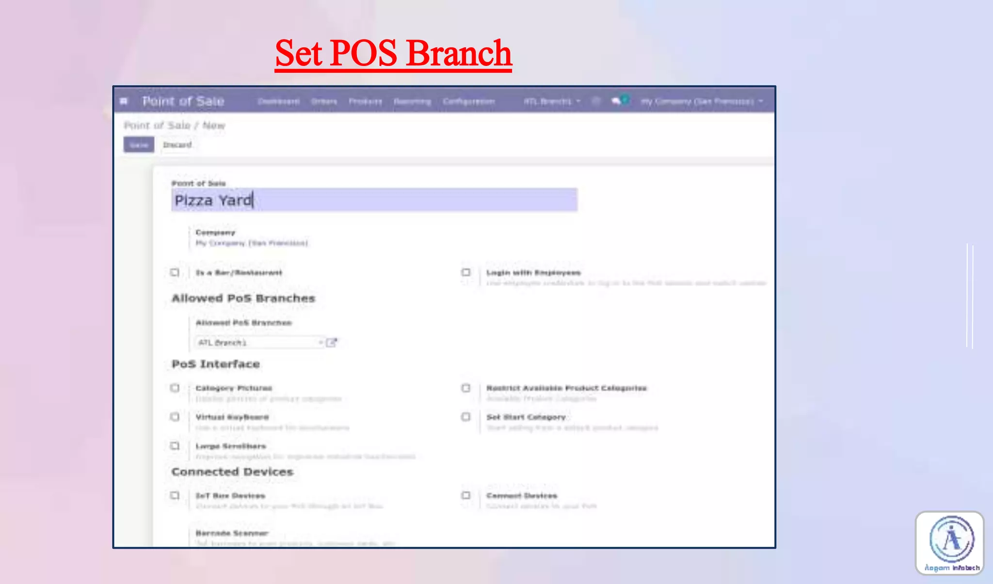 Set POS Branch
 