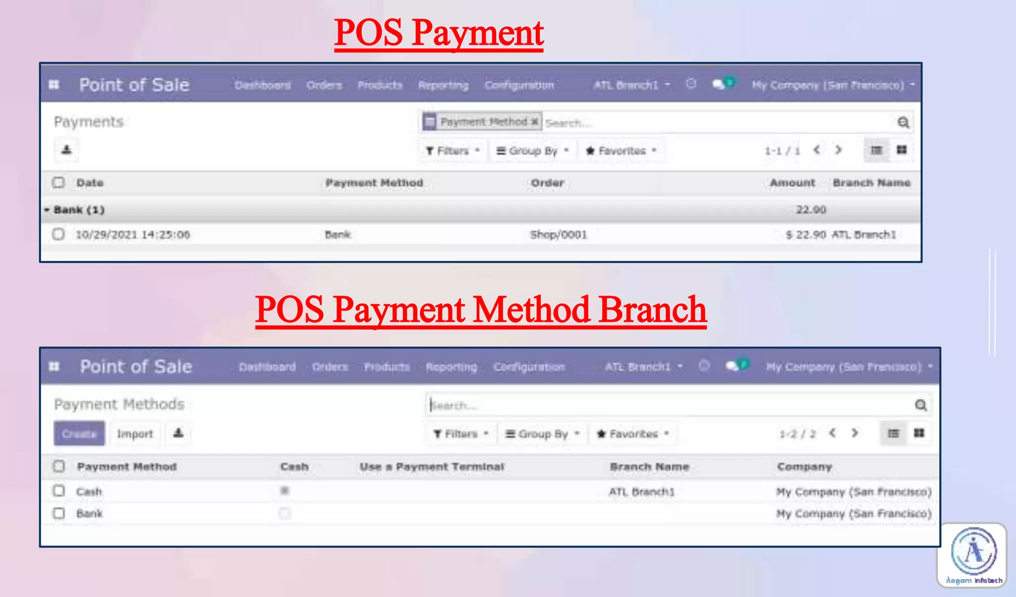 POS Payment
POS Payment Method Branch
 
