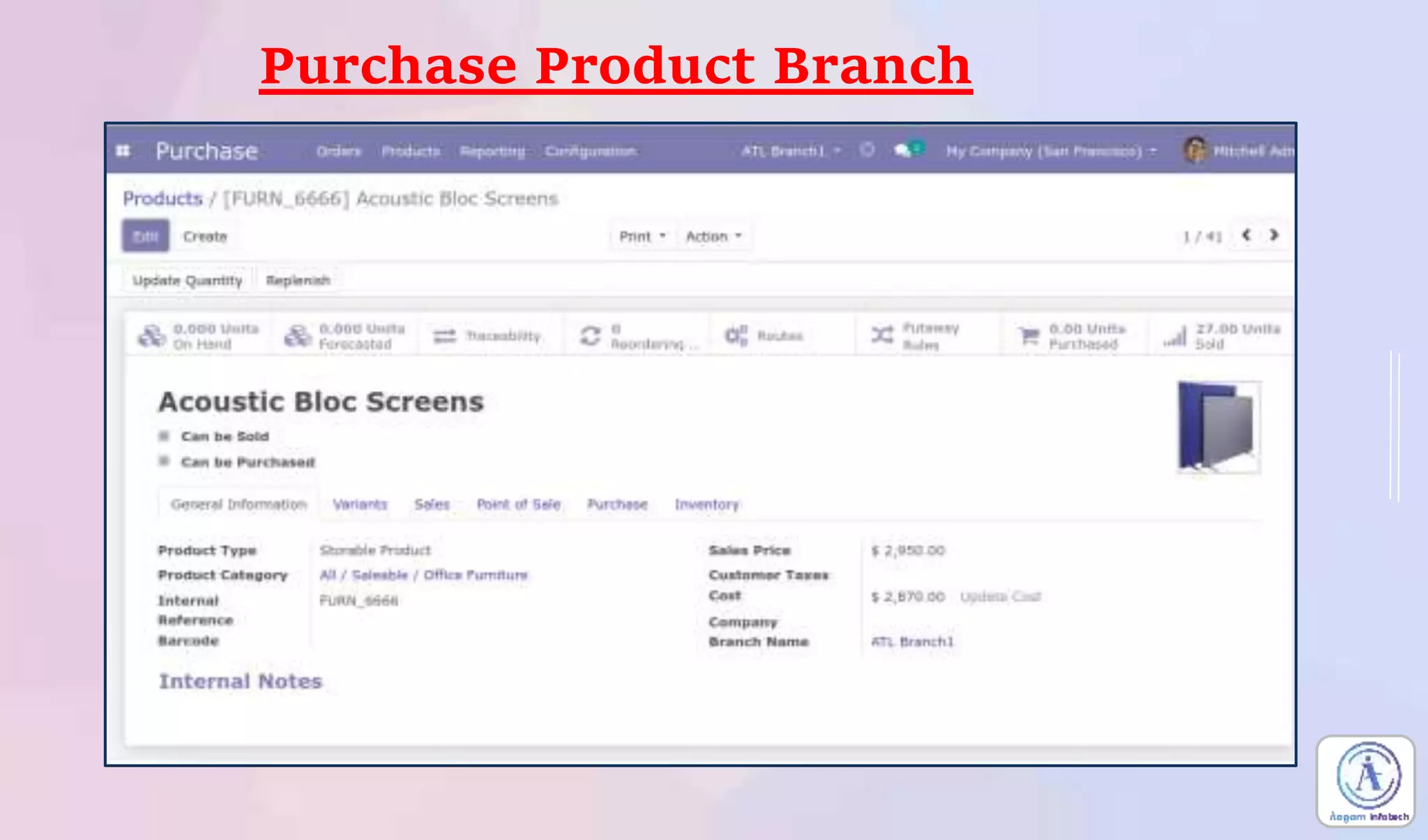 Purchase Product Branch
 