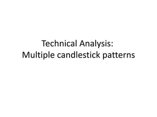 Technical Analysis:
Multiple candlestick patterns
 