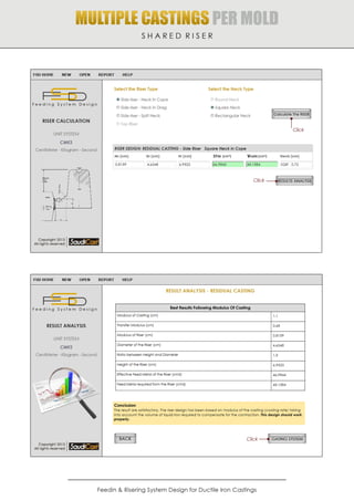Multiple castings with shared riser | PDF