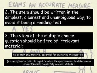 Stem Option Test Example Multiple choice | PPTX