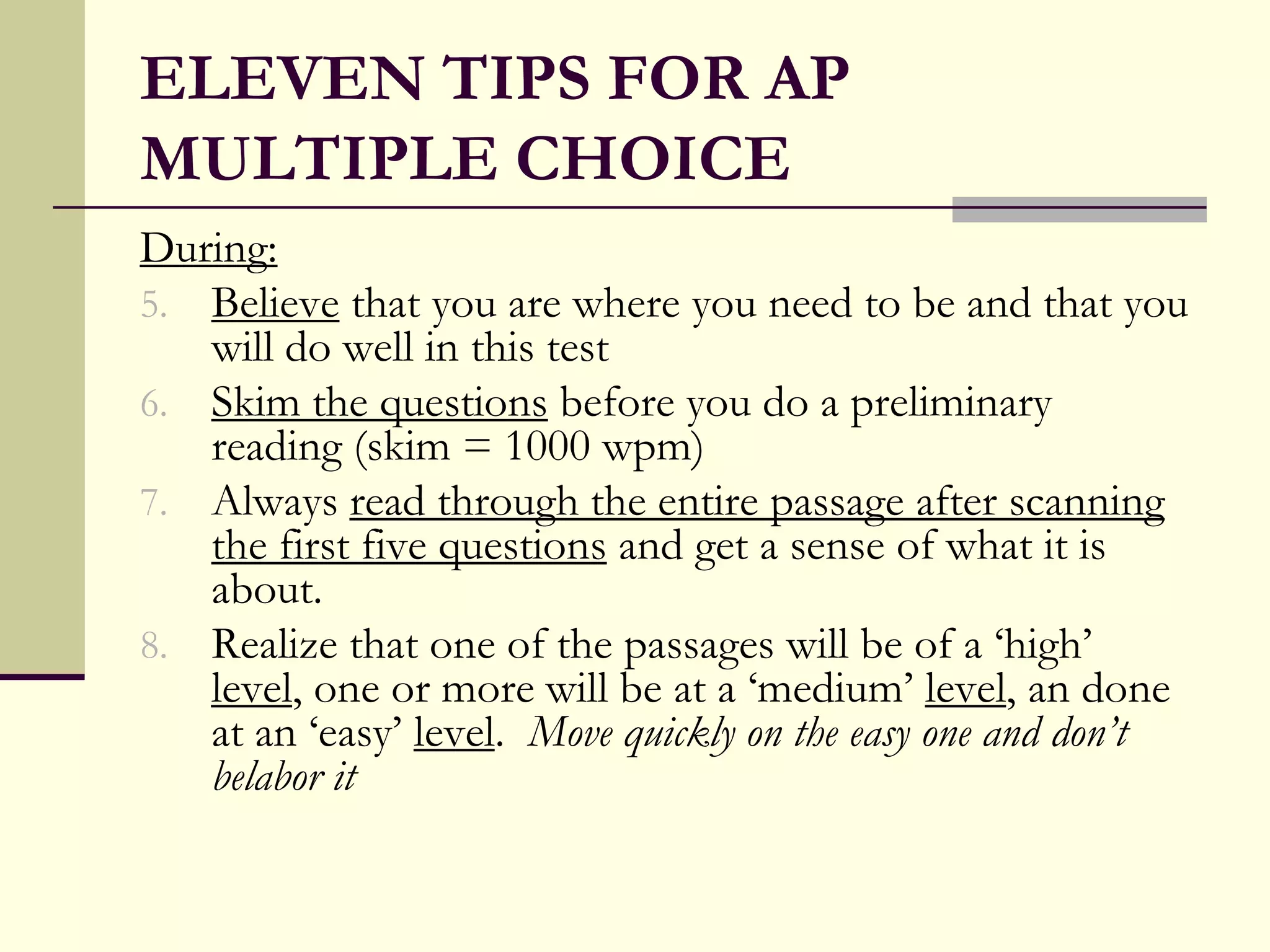 Multiple choice | PPT