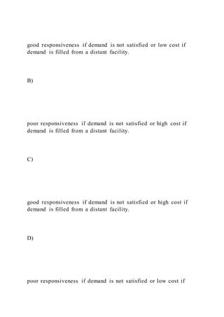 Multiple Choice Questions. Choose the one alternative that best | DOCX