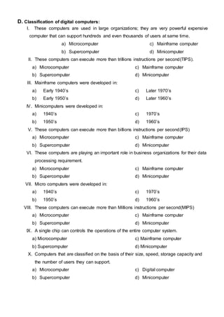 Multiple choice questions chapter 1 | DOCX