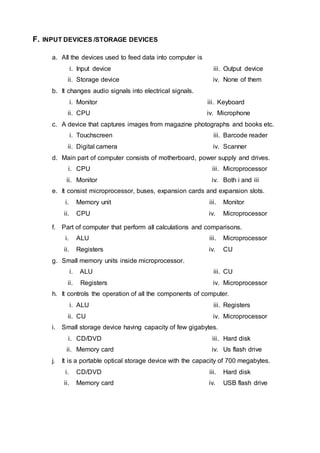 Multiple choice questions chapter 1 | DOCX