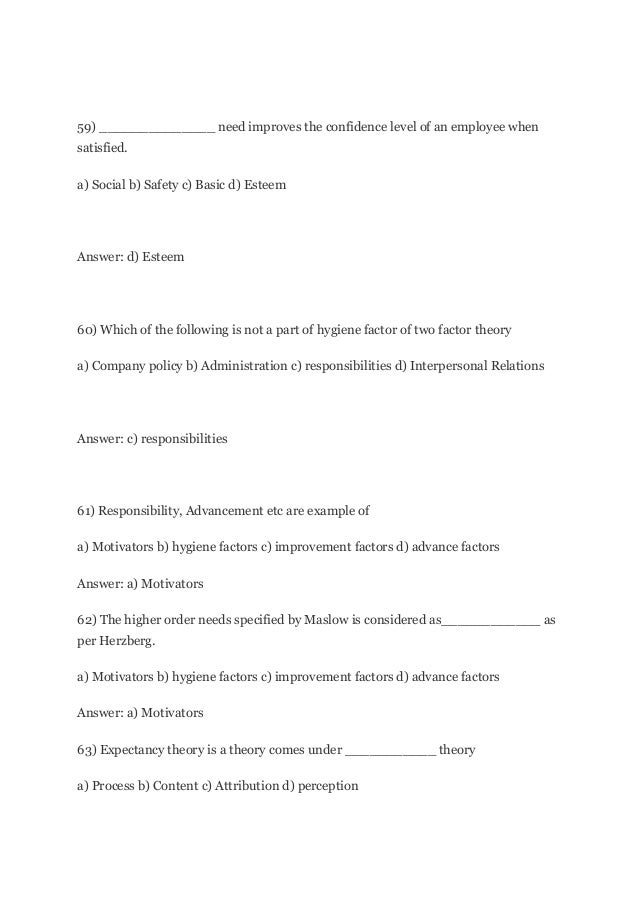 business multiple choice