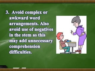 Multiple choice test (Assessment of Student Learning I)
