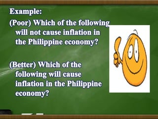 Multiple choice test (Assessment of Student Learning I)