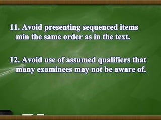 Multiple choice test (Assessment of Student Learning I)