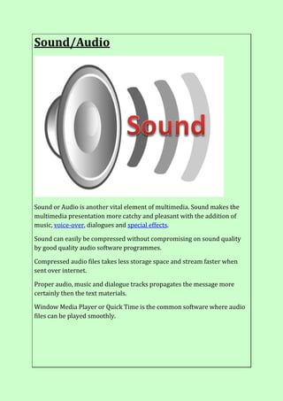 MULTIPLE COMPONENTS OF MULTIMEDIA | PDF