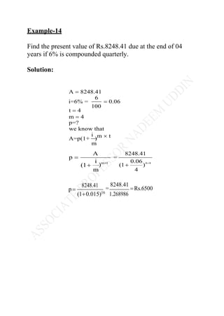 Multiple compound amount | PDF