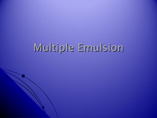 Multiple EmulsionMultiple Emulsion
 