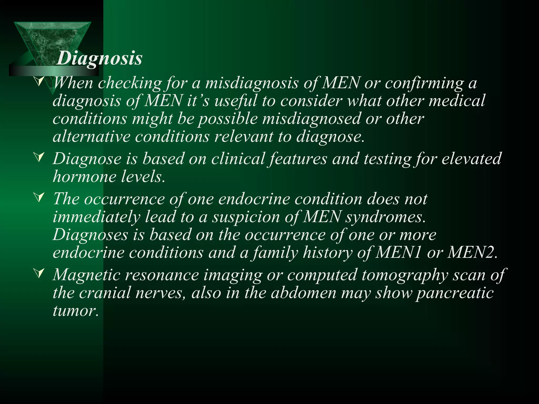 Multiple endocrine neoplasia syndromes 1 | PPT