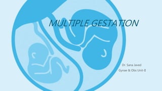 MULTIPLE GESTATION
Dr. Sana Javed
Gynae & Obs Unit-II
 