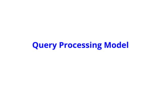 Query Processing Model
 