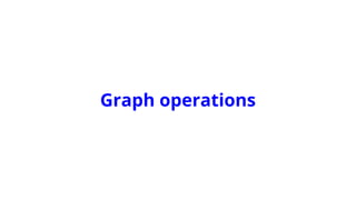 Graph operations
 