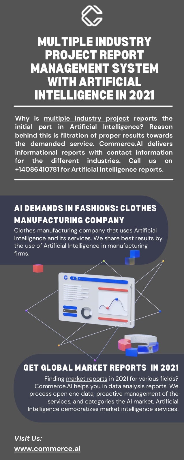 Multiple industry project report management system with artificial