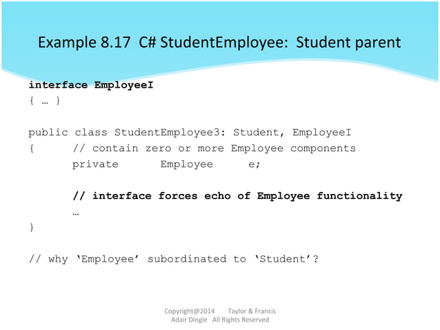 Object-Oriented Design: Multiple inheritance (C++ and C#) | PPT