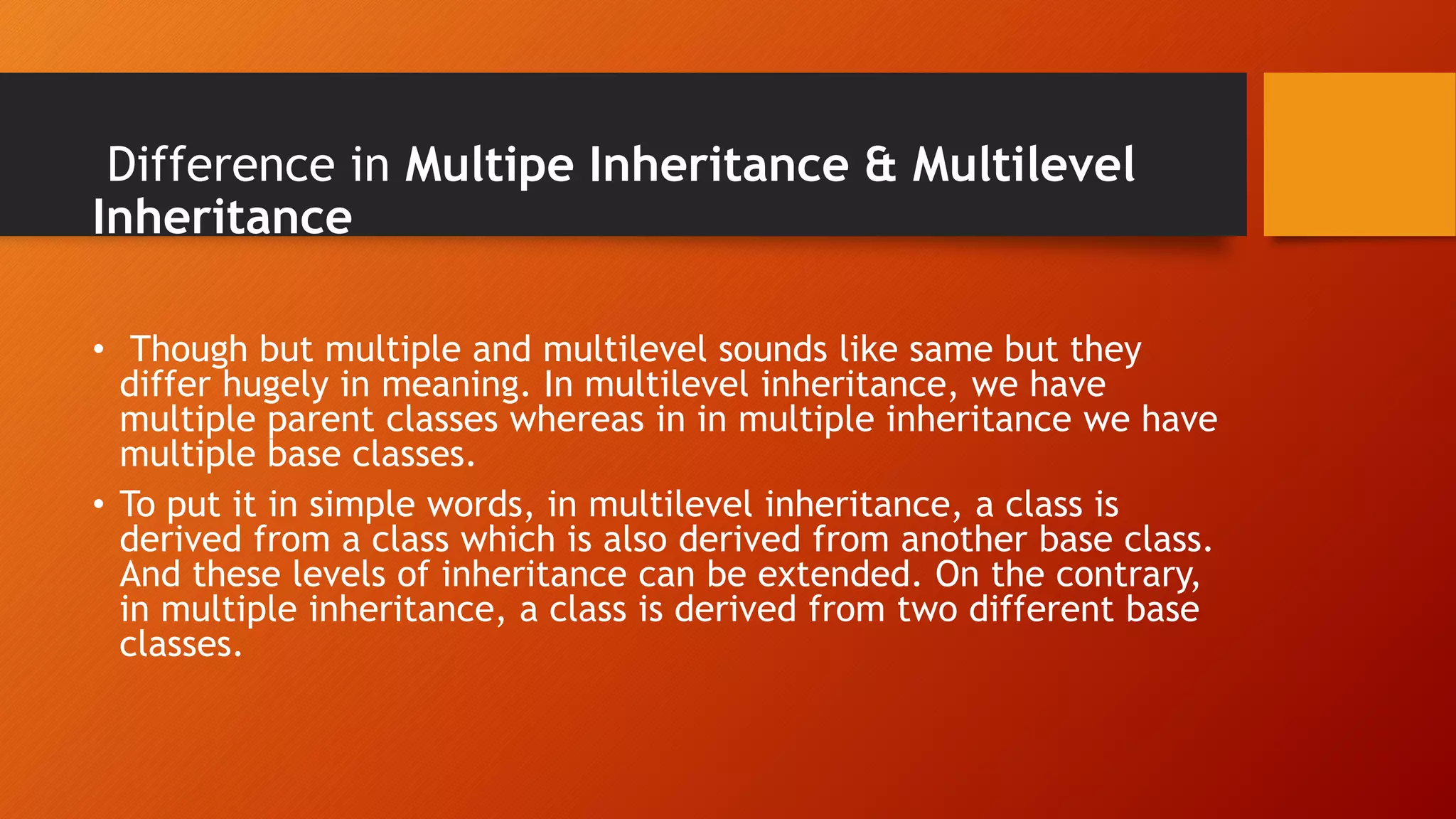 Multiple inheritance | PPT