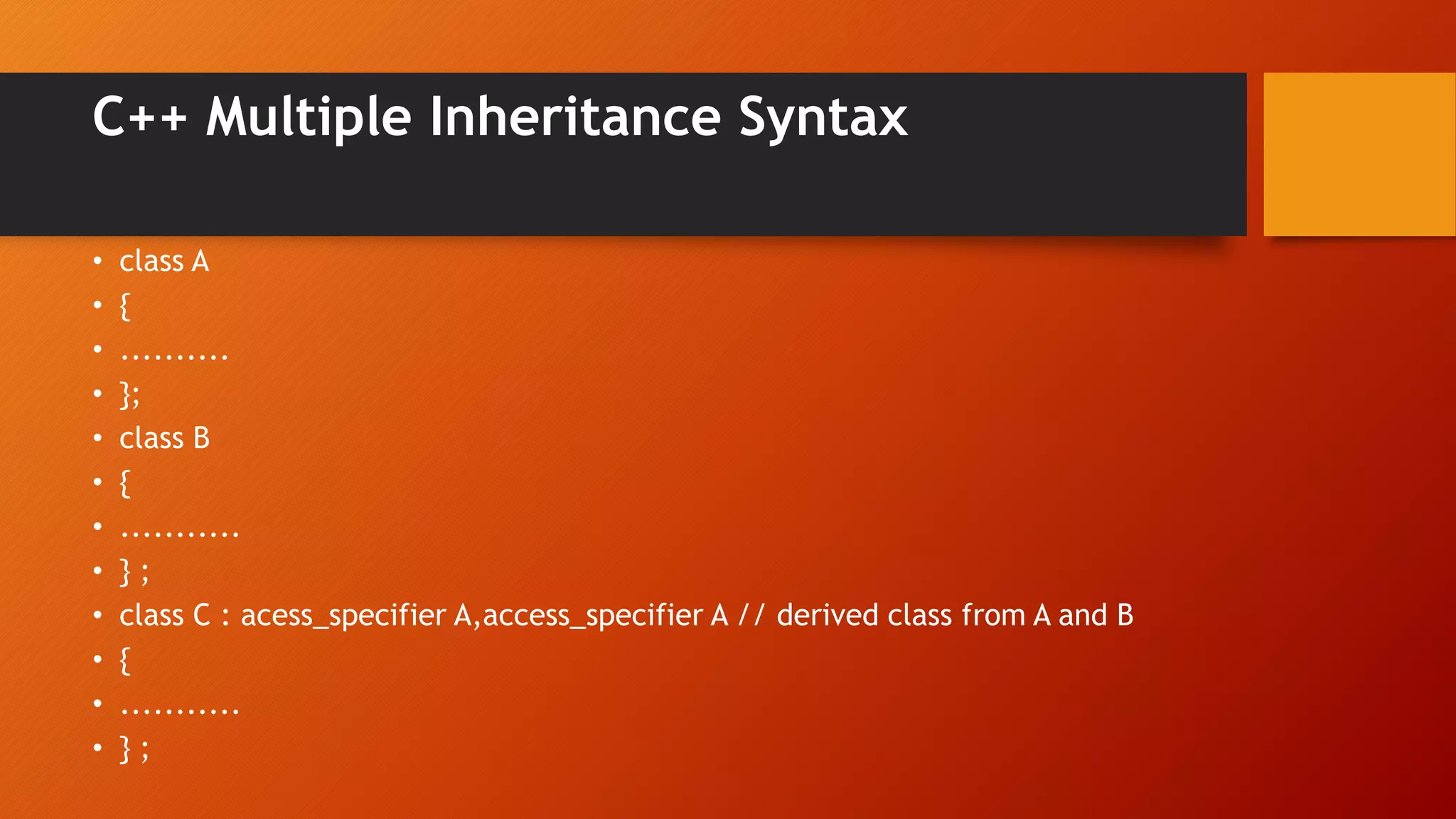 Multiple inheritance | PPT