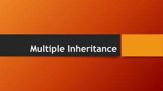 Multiple inheritance | PPT