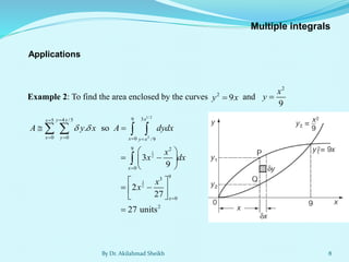 Integral Application Example Multiple Integral and Their Applications | PDF