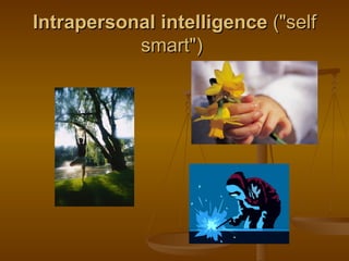 Intrapersonal intelligence  ("self smart")  
