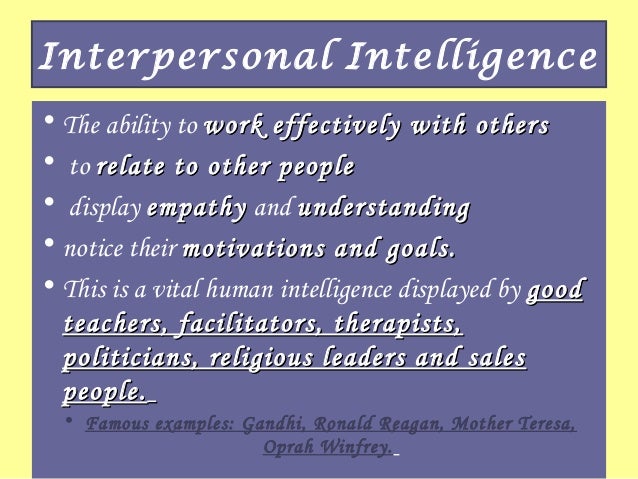 multiple intelligences accomplishments in work examples