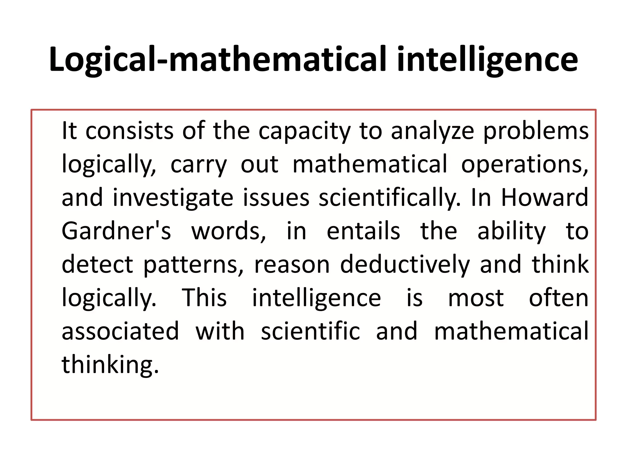 Multiple Intelligences | PPTX