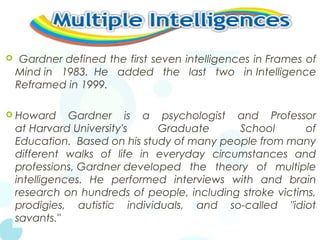 Multiple intelligences | PPT