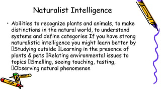 Multiple intelligences | PPTX