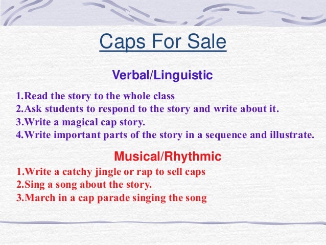 caps for sale musical