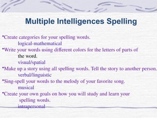 Multiple Intelligences2011-12. POWERPOINT | PPTX