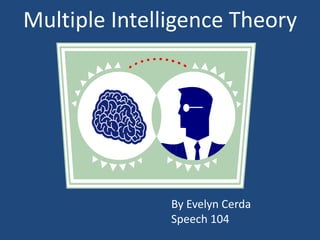 Multiple Intelligence Theory By Evelyn Cerda Speech 104 
