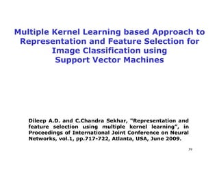 Multiple Kernel Learning based Approach to Representation and Feature ...