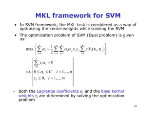 Multiple Kernel Learning based Approach to Representation and Feature ...