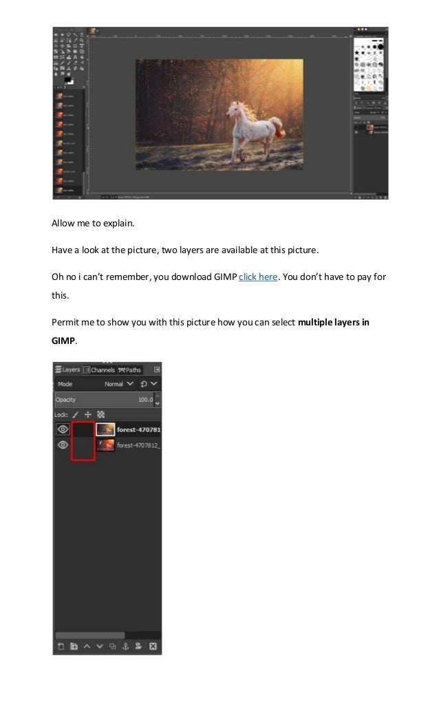 Multiple layers selection in gimp full tutorial