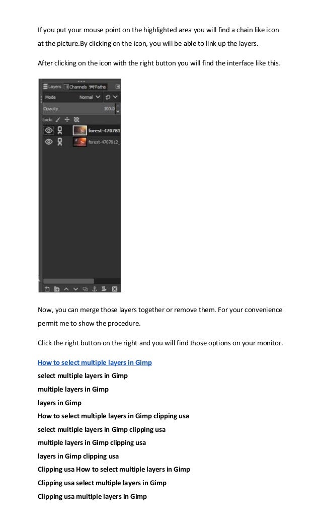 Multiple layers selection in gimp full tutorial