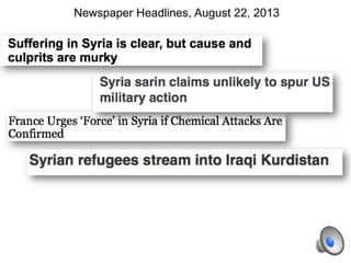 Newspaper Headlines, August 22, 2013
 