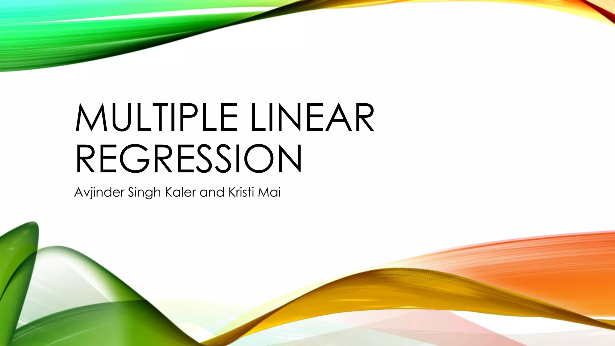 Multiple linear regression | PDF