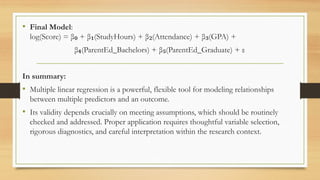Multiple Linear Regression Model. cccpptx | PPTX