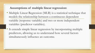 Multiple Linear Regression Model. cccpptx | PPTX
