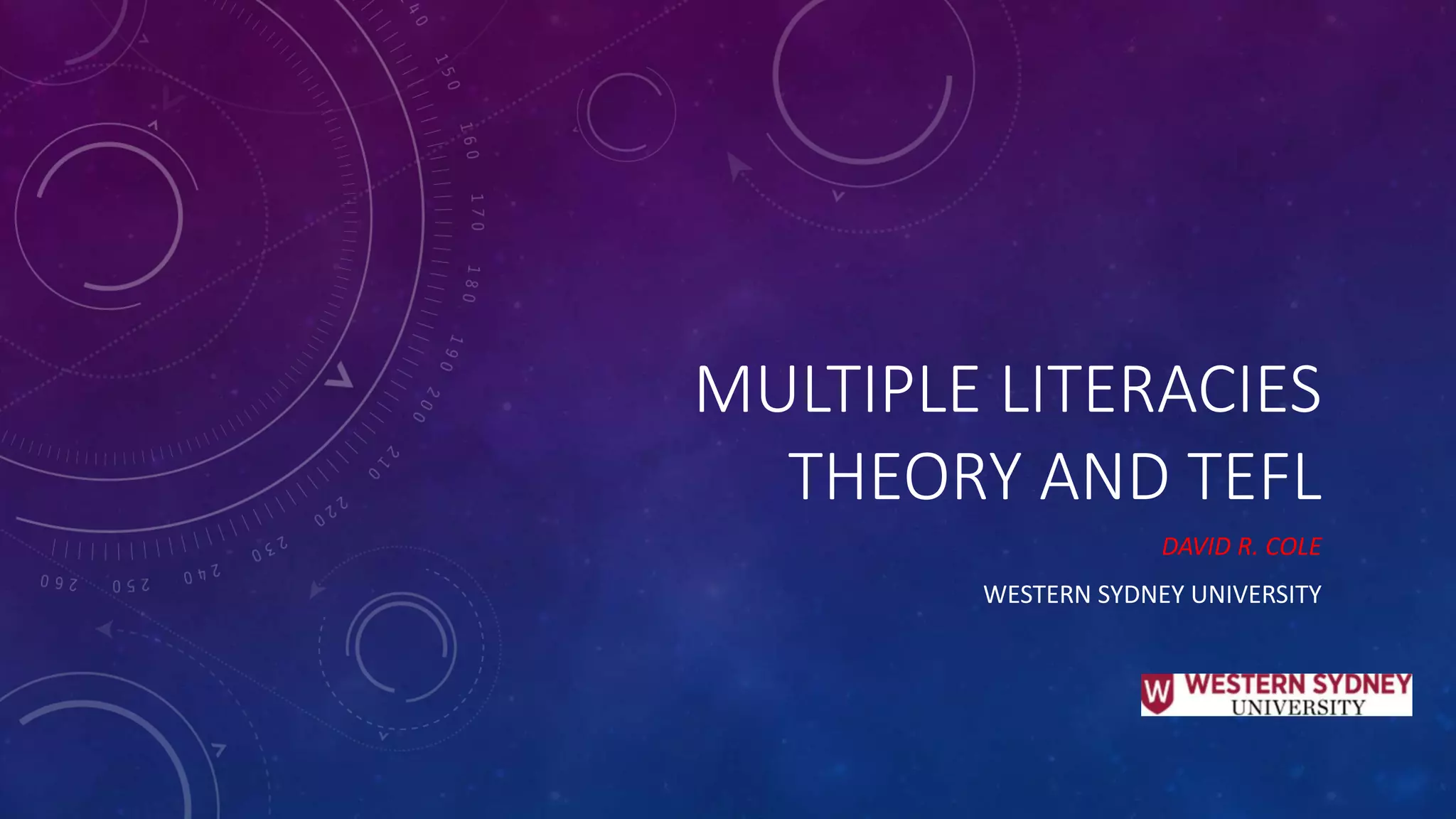 Multiple literacies theory (MLT) and TEFL | PPTX
