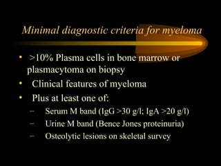 multiple myeloma: Malignant proliferation of plasma cells derived from ...