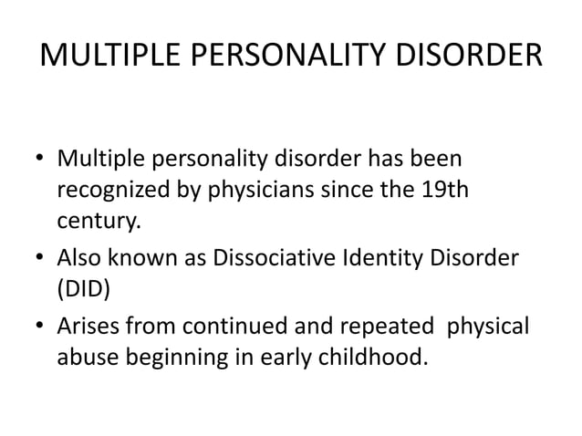 essay on multiple personality disorder