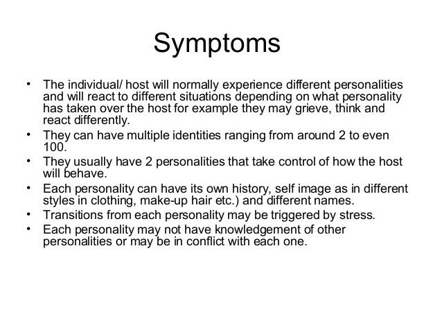 Research paper multiple personality disorder